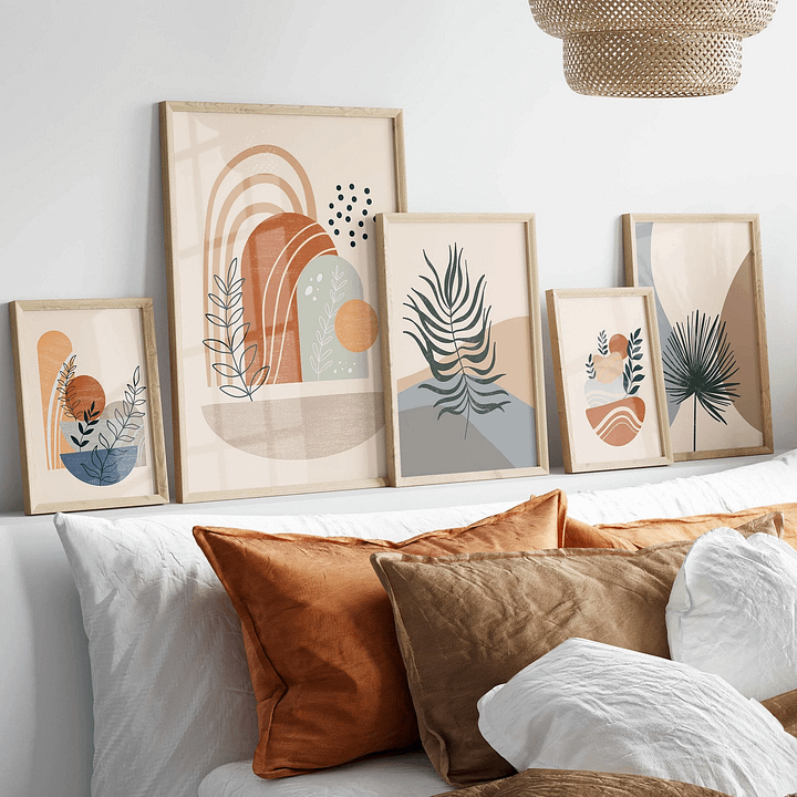 Boho Wall Art Bundle, Mid Century Art Prints, Set of 12 product image (2)