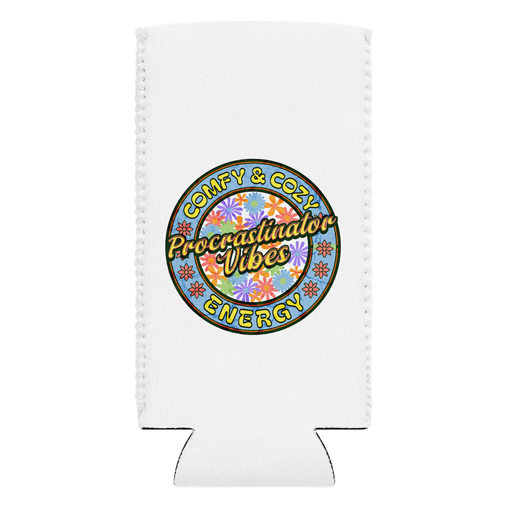 Procrastinator Vibes Comfy And Cozy Energy Whimsical Can Cooler product image (1)