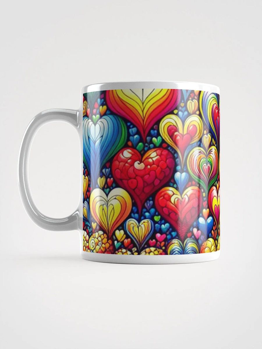 Vibrant Technicolor Hearts Ceramic Mug product image (6)