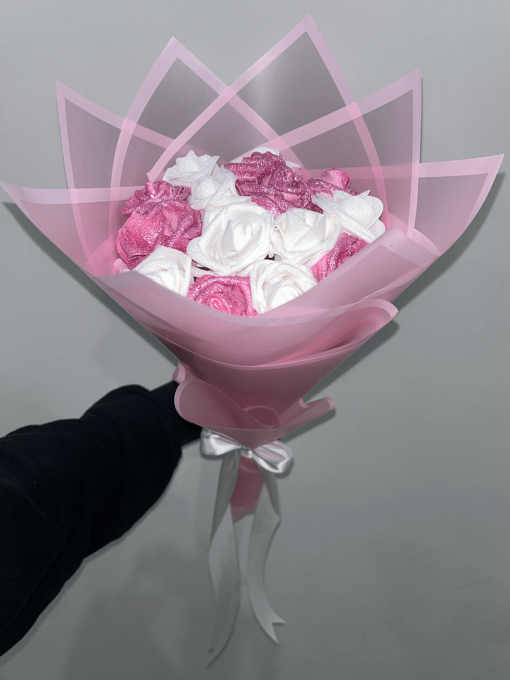 Pink & White Glitter Bouquet product image (1)