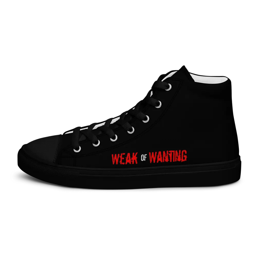 Weak Of Wanting Men's High Top Canvas Red Logo Shoes product image (5)
