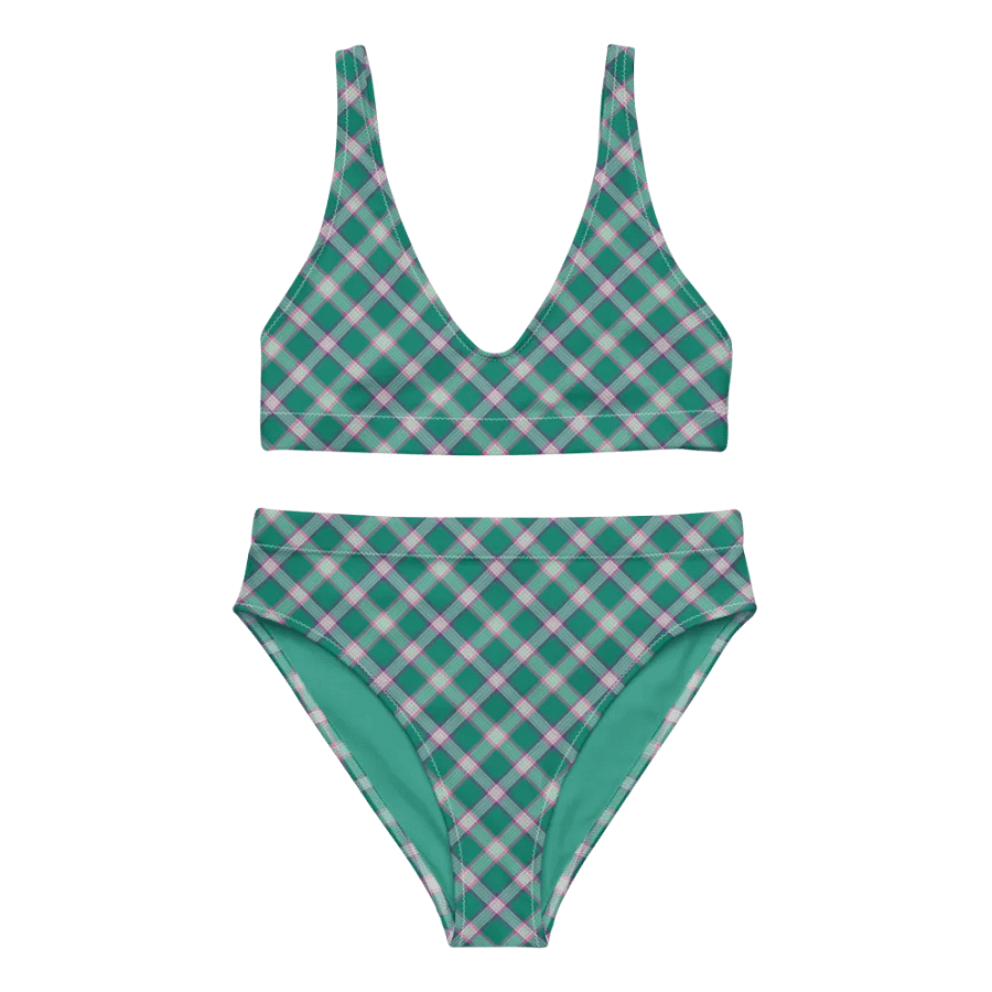 Emerald Green and Purple Plaid Bikini product image (2)