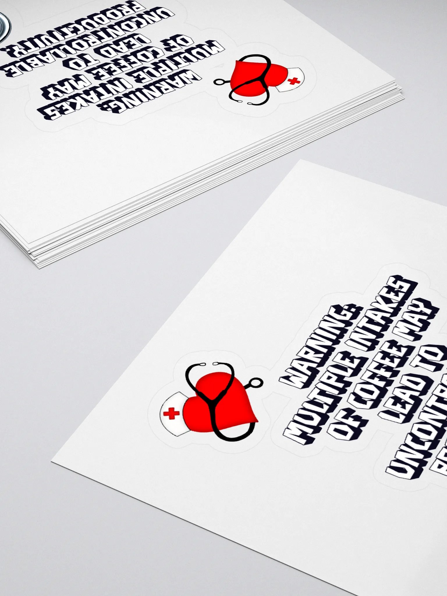 Multiple Intakes of Coffee May Lead To Productivity - Funny Sticker product image (4)