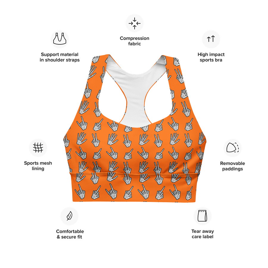 Bone Zone pattern sports bra product image (6)