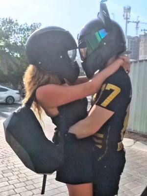 This Backpack is crazy🦇🤪  #couple #motocouple #biker #funny #girl #motorcycle #booktok  