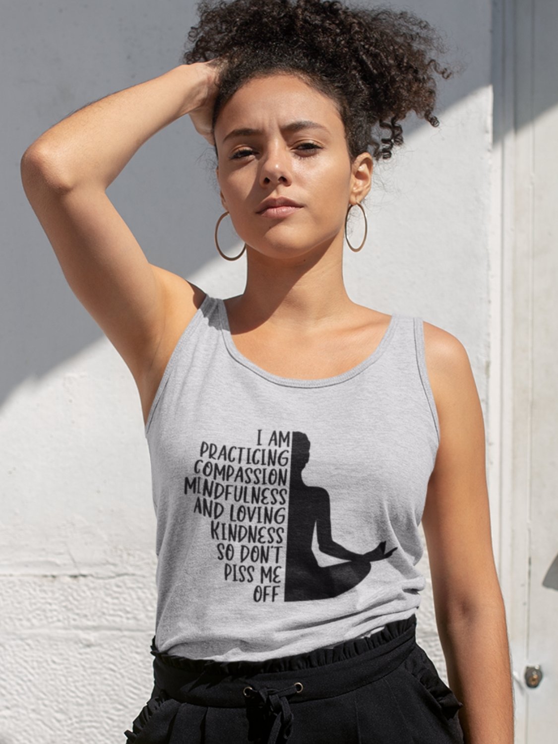 I'm Practicing Compassion and Kindness Funny Women's Tank Top product image (1)