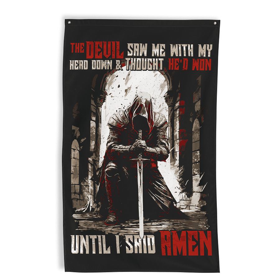 Until I said Amen 2.0 Wall Flag product image (1)