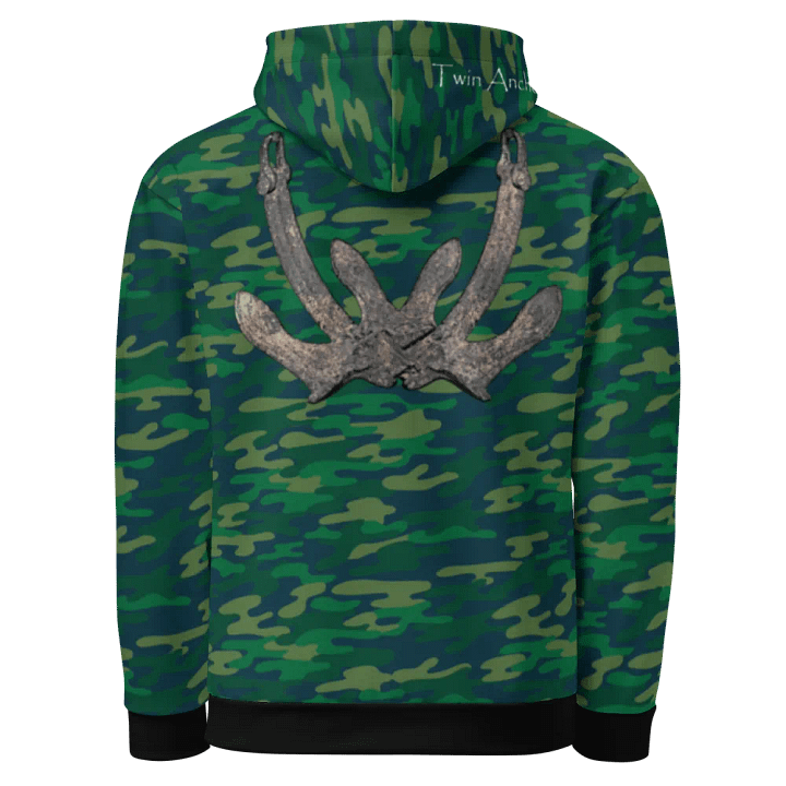 Teal Camouflage Anchor Hoodie product image (1)