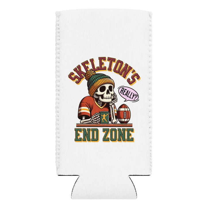 Skeletons End Zone Football Coozie Can Cooler product image (1)