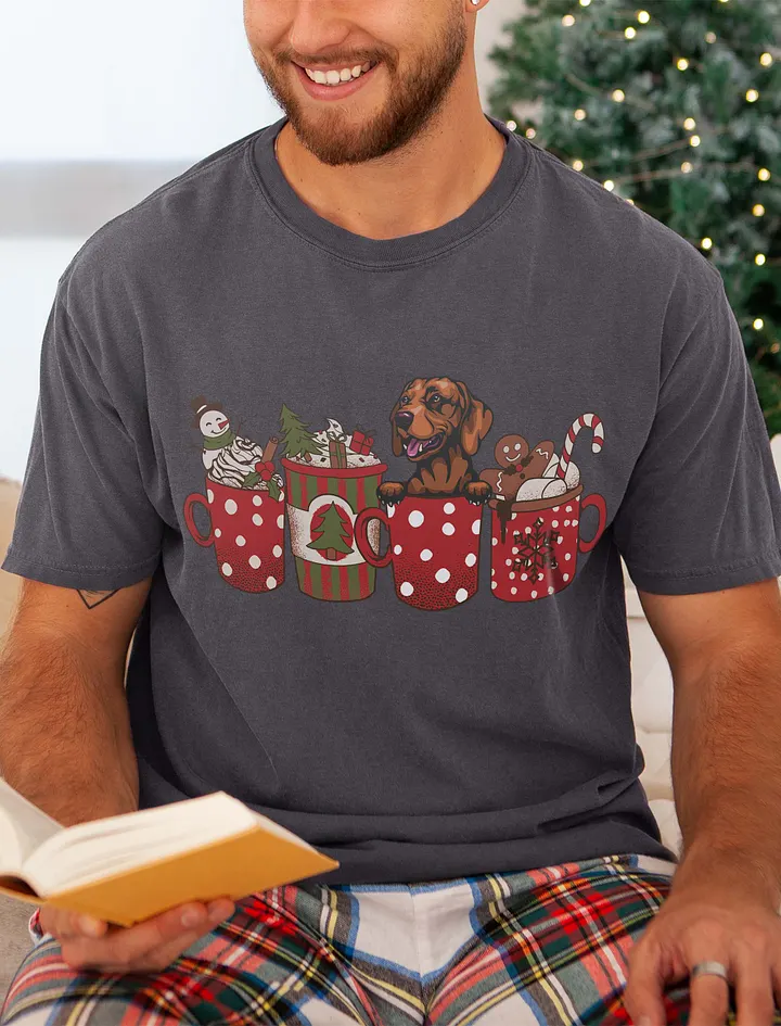 Cute Vizsla in a Christmas Cup T-Shirt | Funny Christmas Pup in a Cup product image (21)