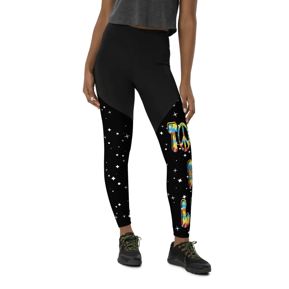 Peace sign sports leggings product image (12)