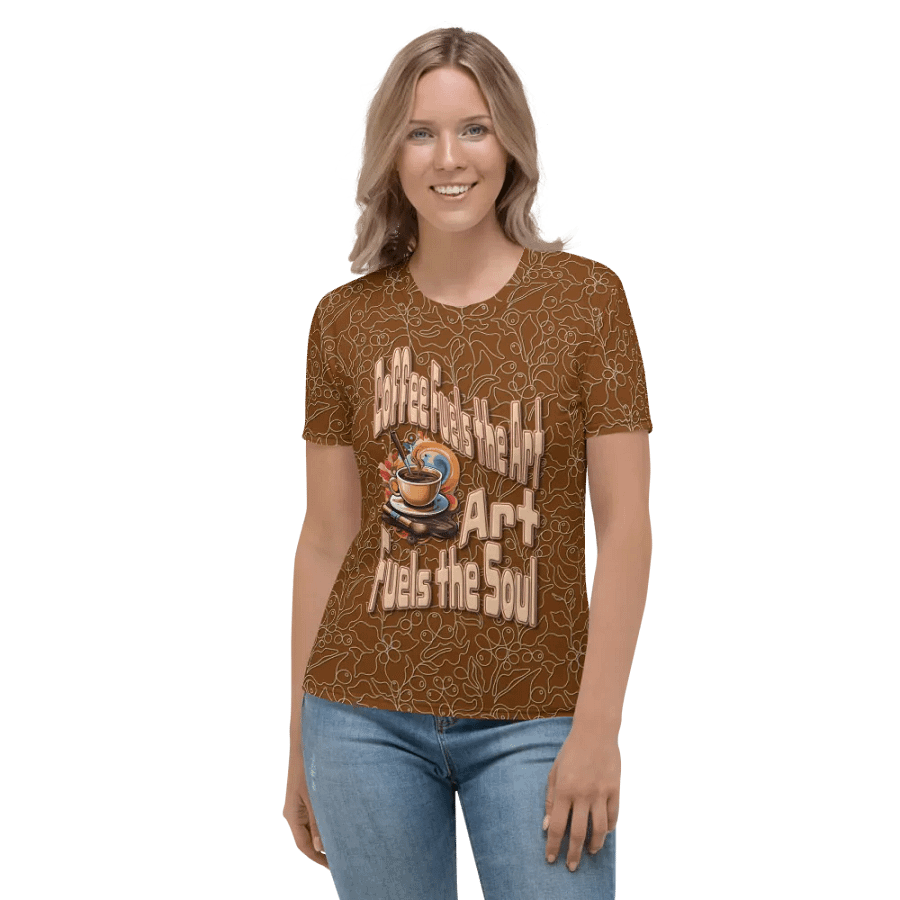 Coffee Fuels the Art All Over Print T-shirt product image (2)