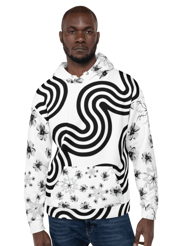 Monochrome Maze Unisex Hoodie product image (11)