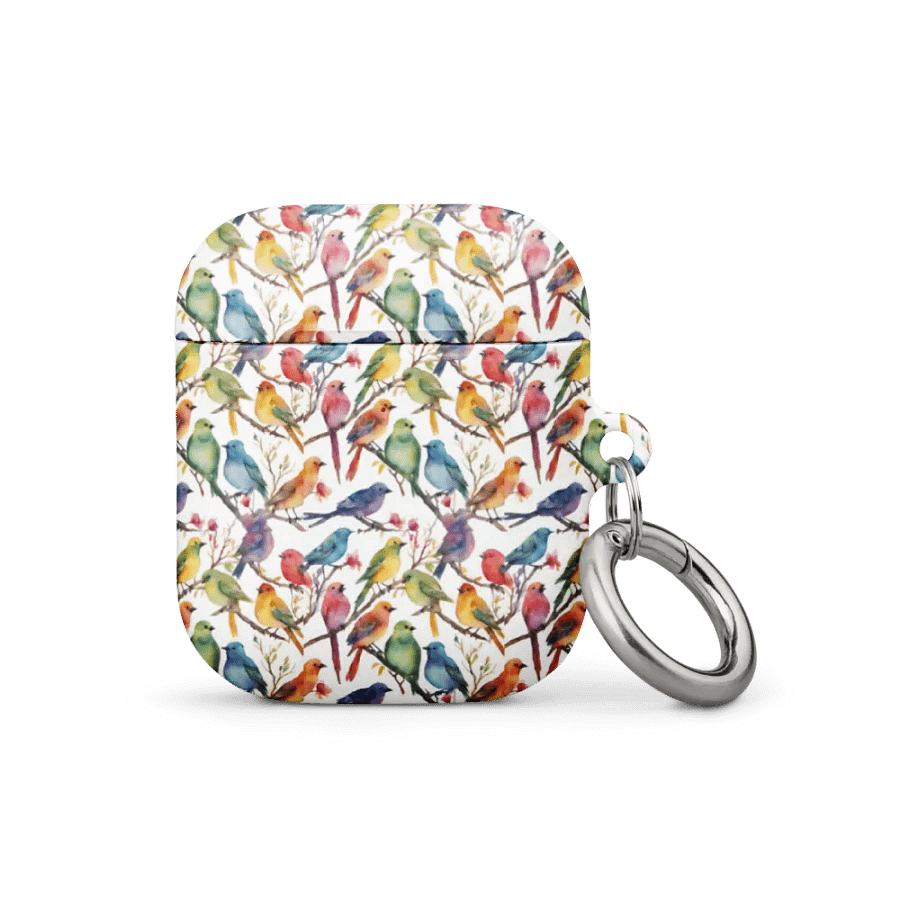 Multi Coloured Birds Ear Bud Case product image (5)