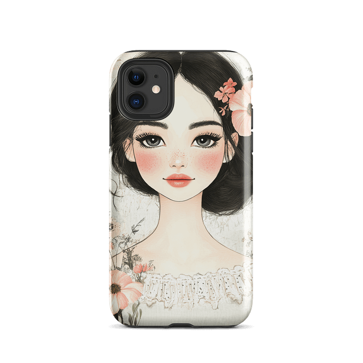 Floral Muse iPhone® Tough Case | East-Asian Inspired Feminine Art Cover product image (2)