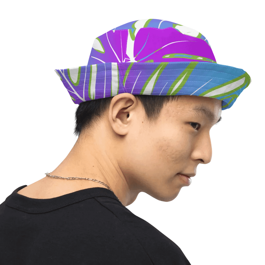 Neon Monstera Madness Reversible Bucket Hat product image (6)
