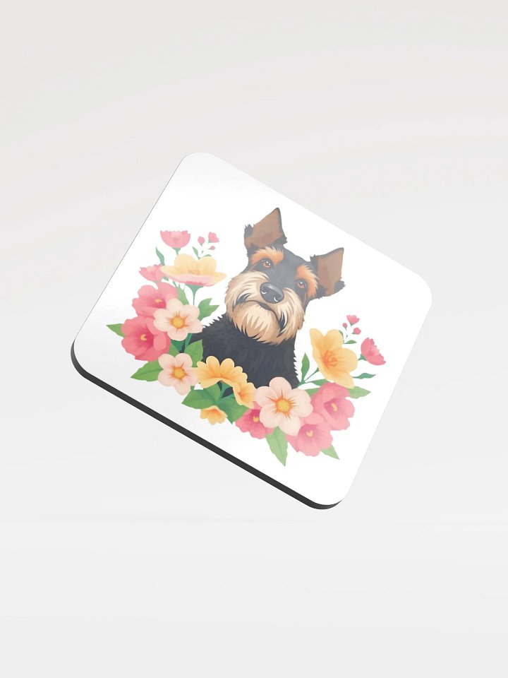 Floral Airedale Terrier Cork Coaster product image (2)