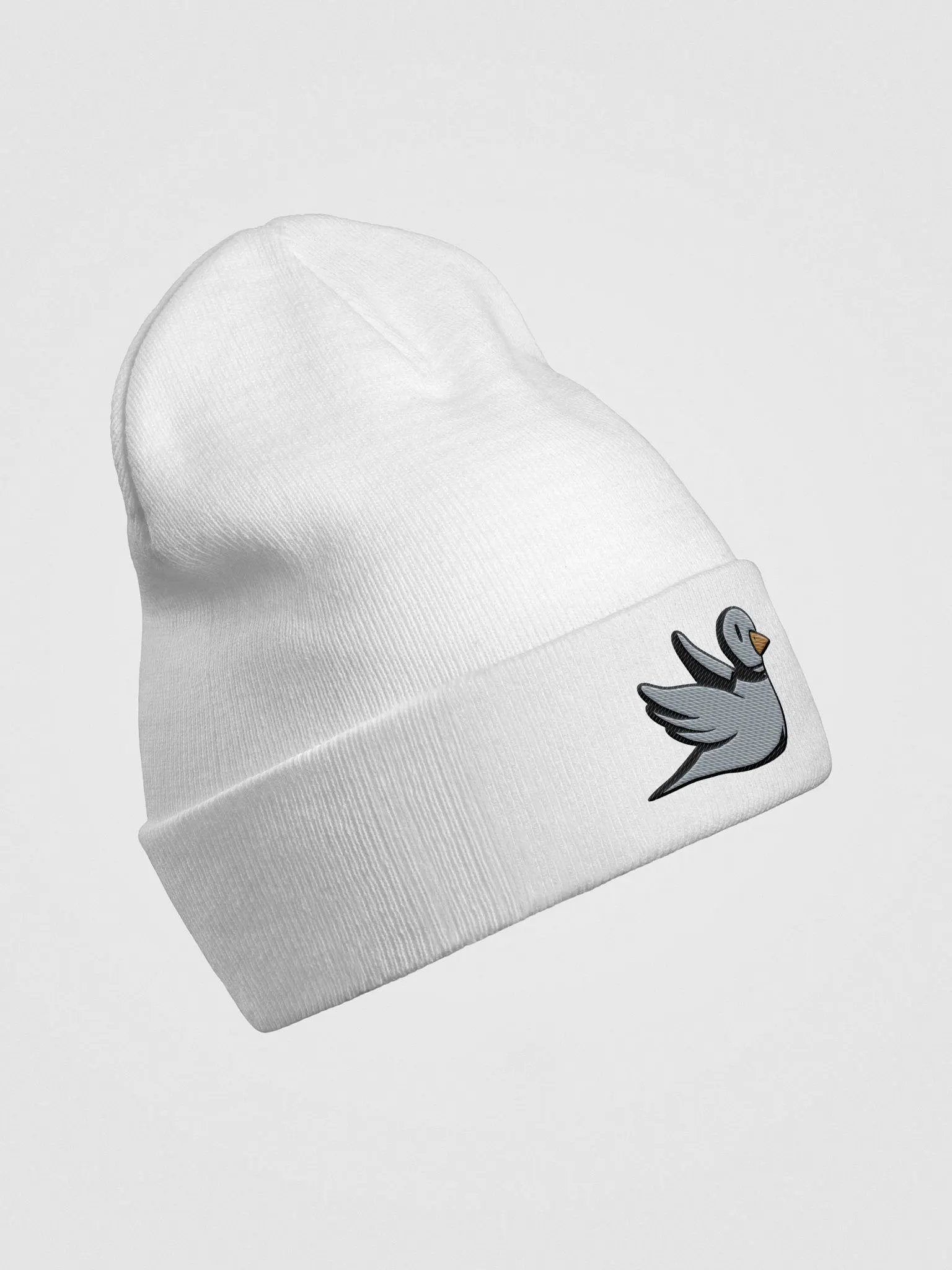 Embroidered Rose Pigeon Beanie | Art by Duck product image (3)