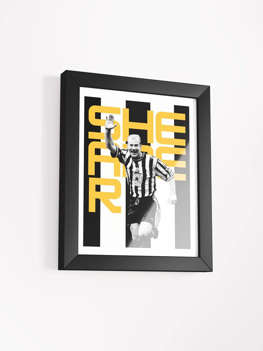 Alan Shearer BW Newcastle United Name Art Framed Print product image (3)