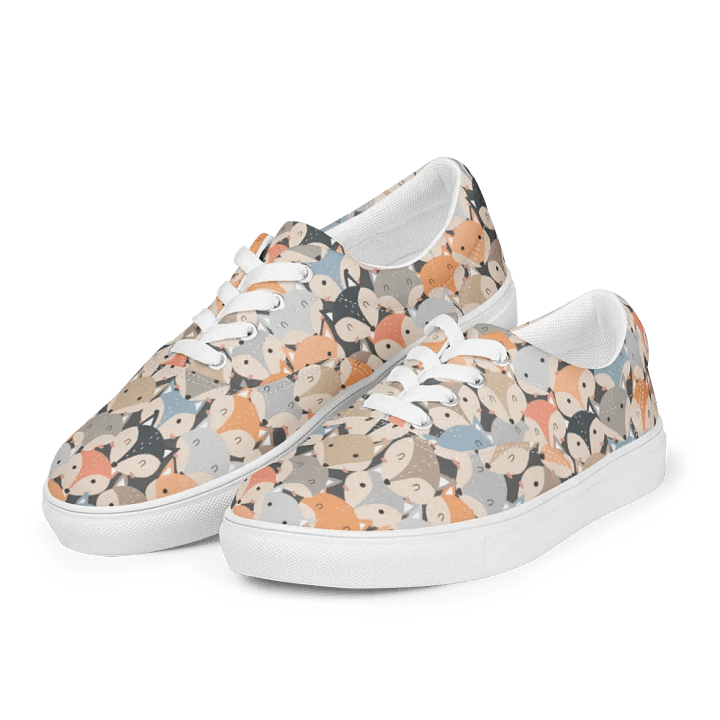 Kawaii Foxy Lace-Up Canvas Shoes product image (1)