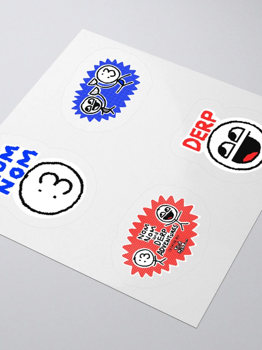 Nom Nom and Derp! (4 STICKER PACK) product image (11)