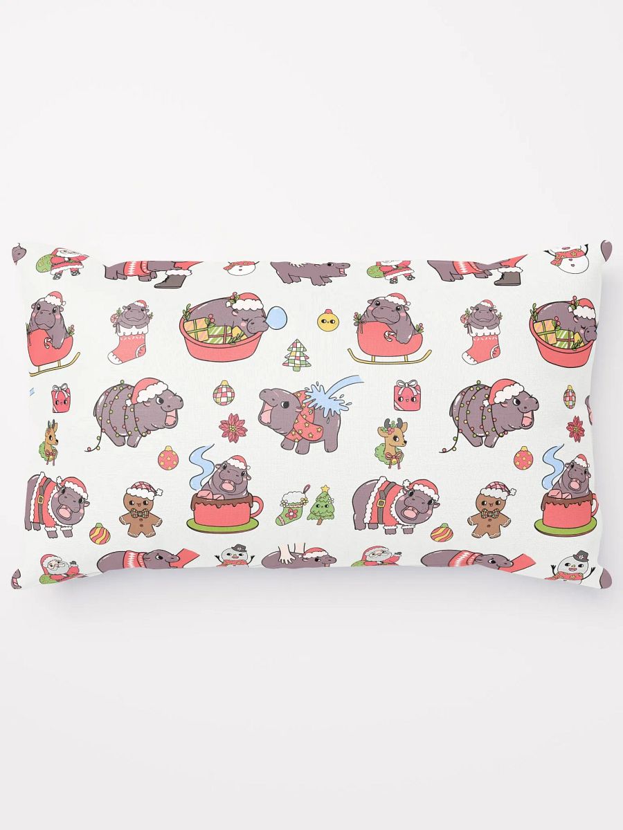 MOODENG'S WHITE CHRISTMAS PILLOW! product image (1)