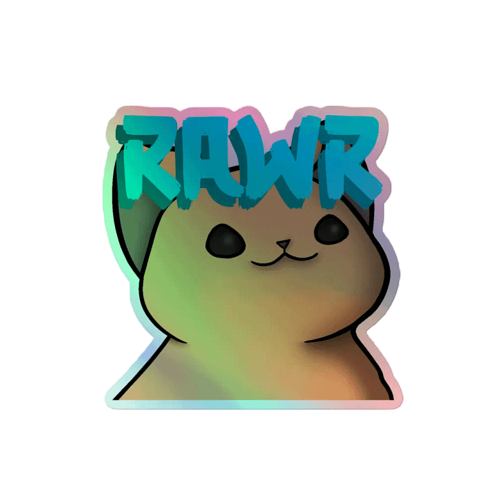 RAWR Holographic Cat Sticker product image (2)