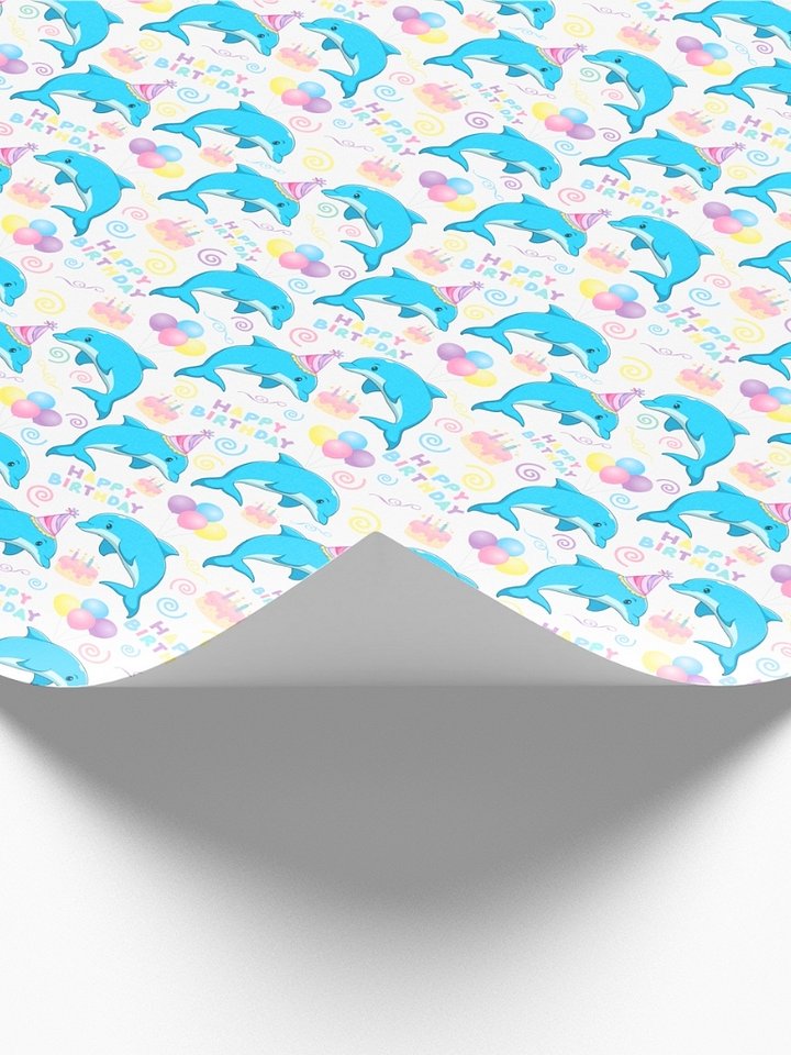 Dolphin Birthday Wrapping Paper product image (2)