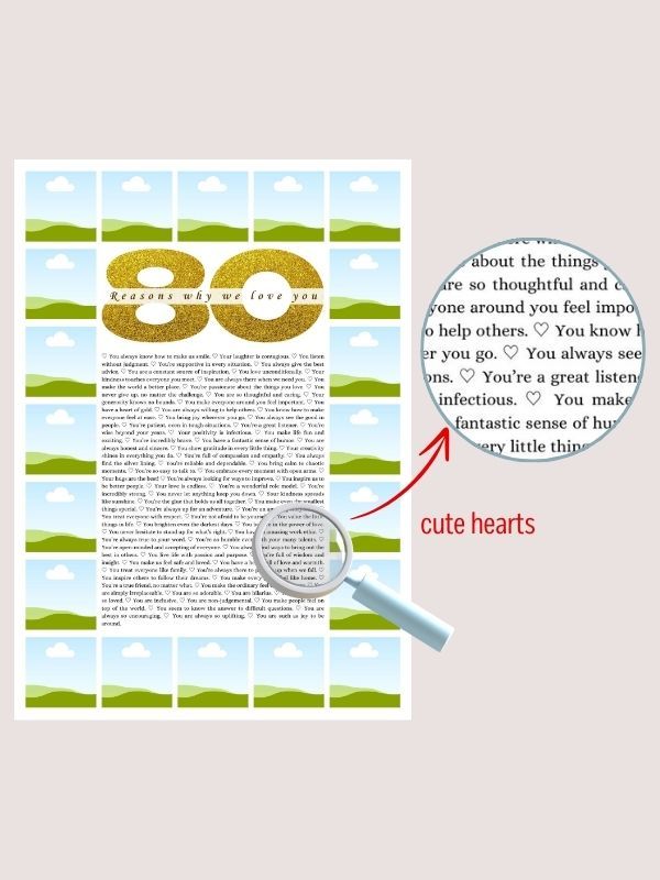 80 Reasons Why We Love You Photo Collage Canva Template product image (6)
