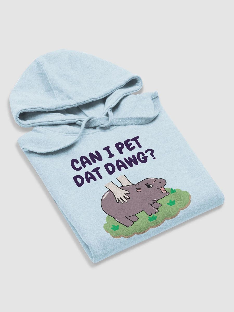 MOODENG'S CAN I PET DAT DAWG? PREMIUM HOODIE! product image (5)