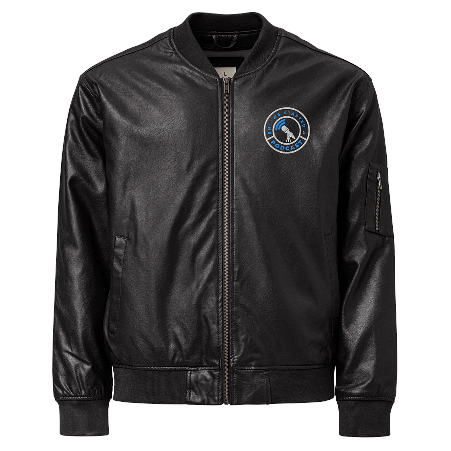 Faux Leather Bomber Jacket product image (1)