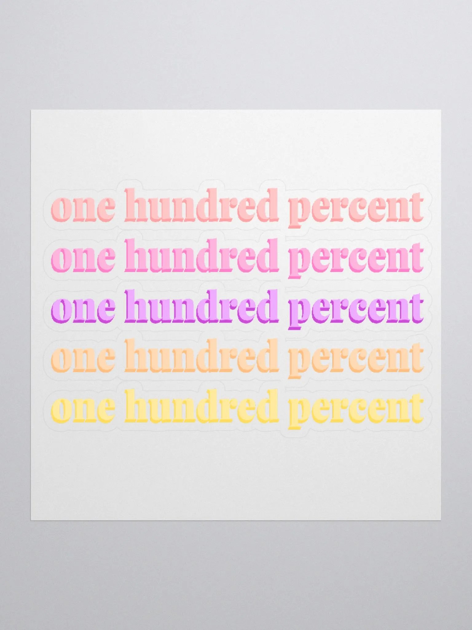One Hundred Percent Sticker - Multi product image (1)