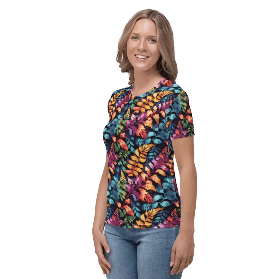 Fern Leaf Pattern All Over Print T-shirt product image (5)