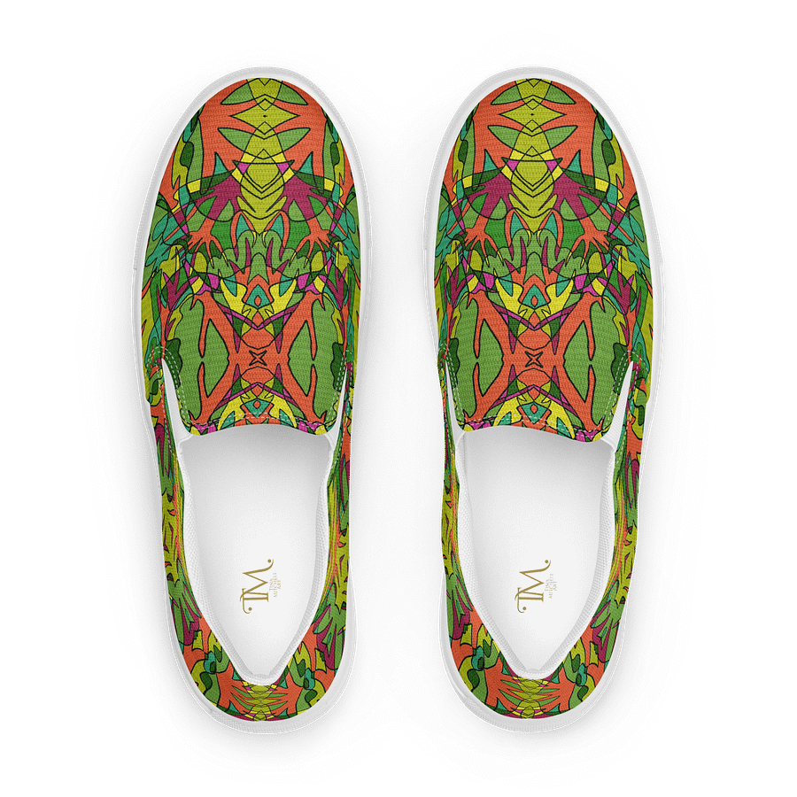 Spinach Tangle – Women's Slip-On Canvas Shoes product image (1)