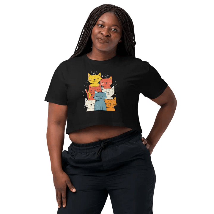 Kaleidoscope Of Kittens - Crop Top Relaxed Fit Women product image (2)