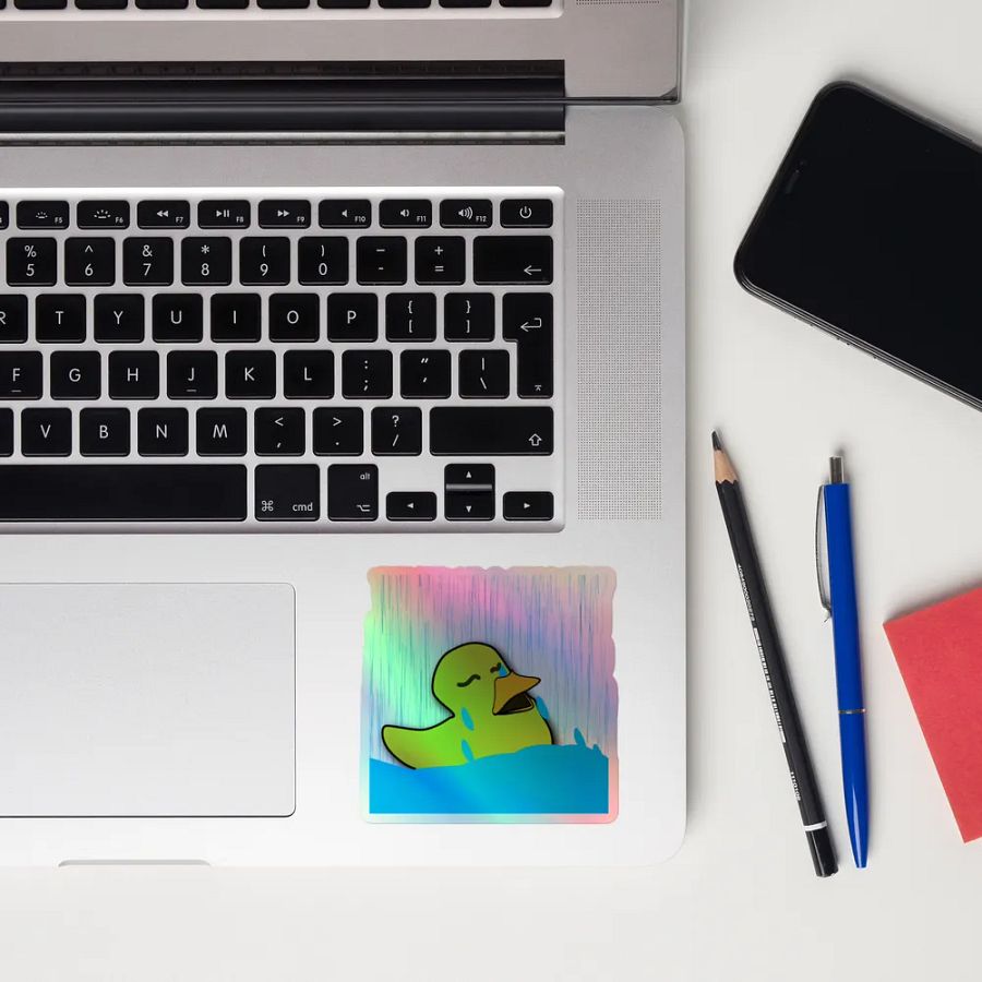 Quackers Cry Holographic Sticker product image (10)