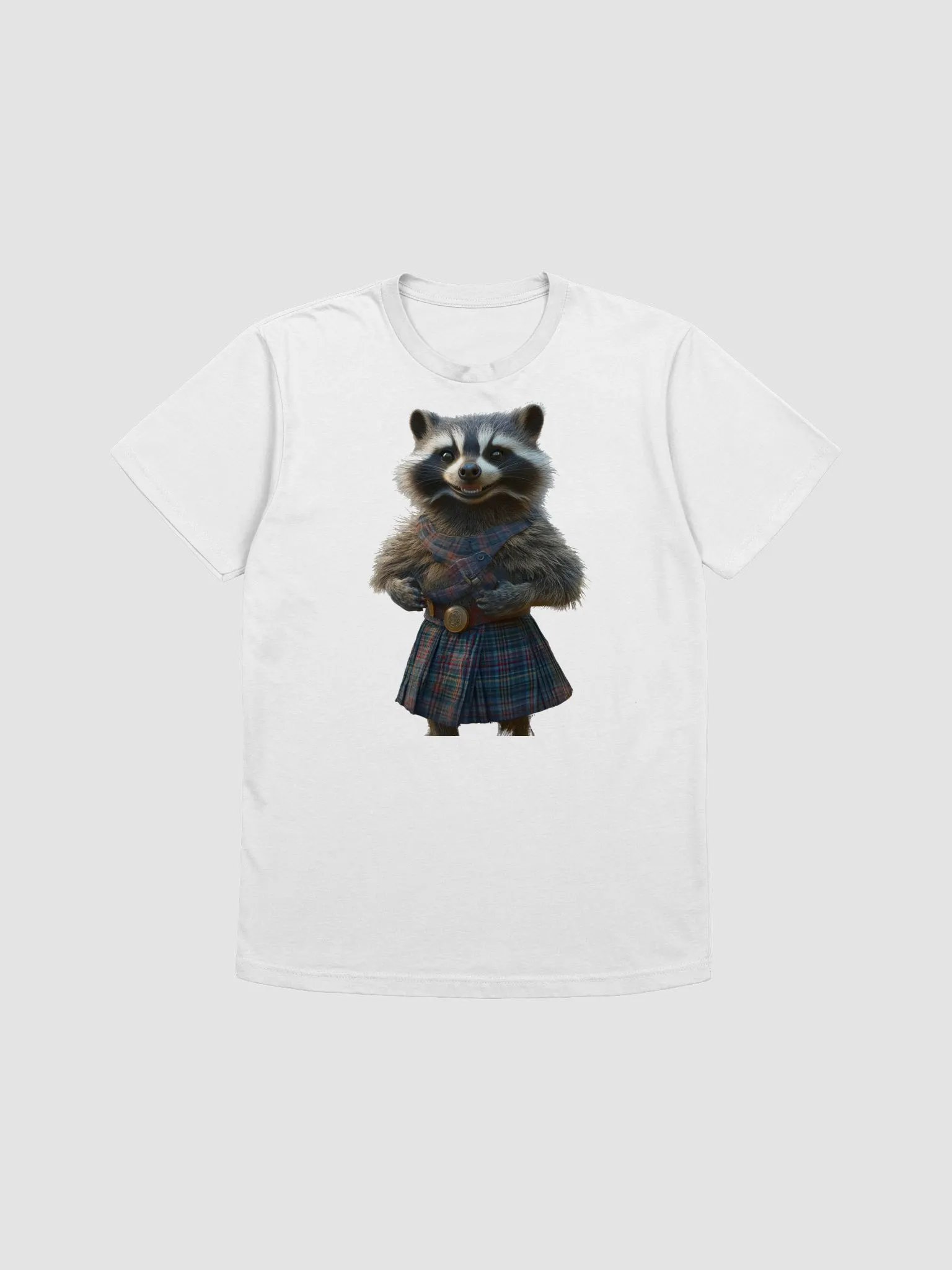 Kilted Highland Raccoon T-Shirt product image (1)