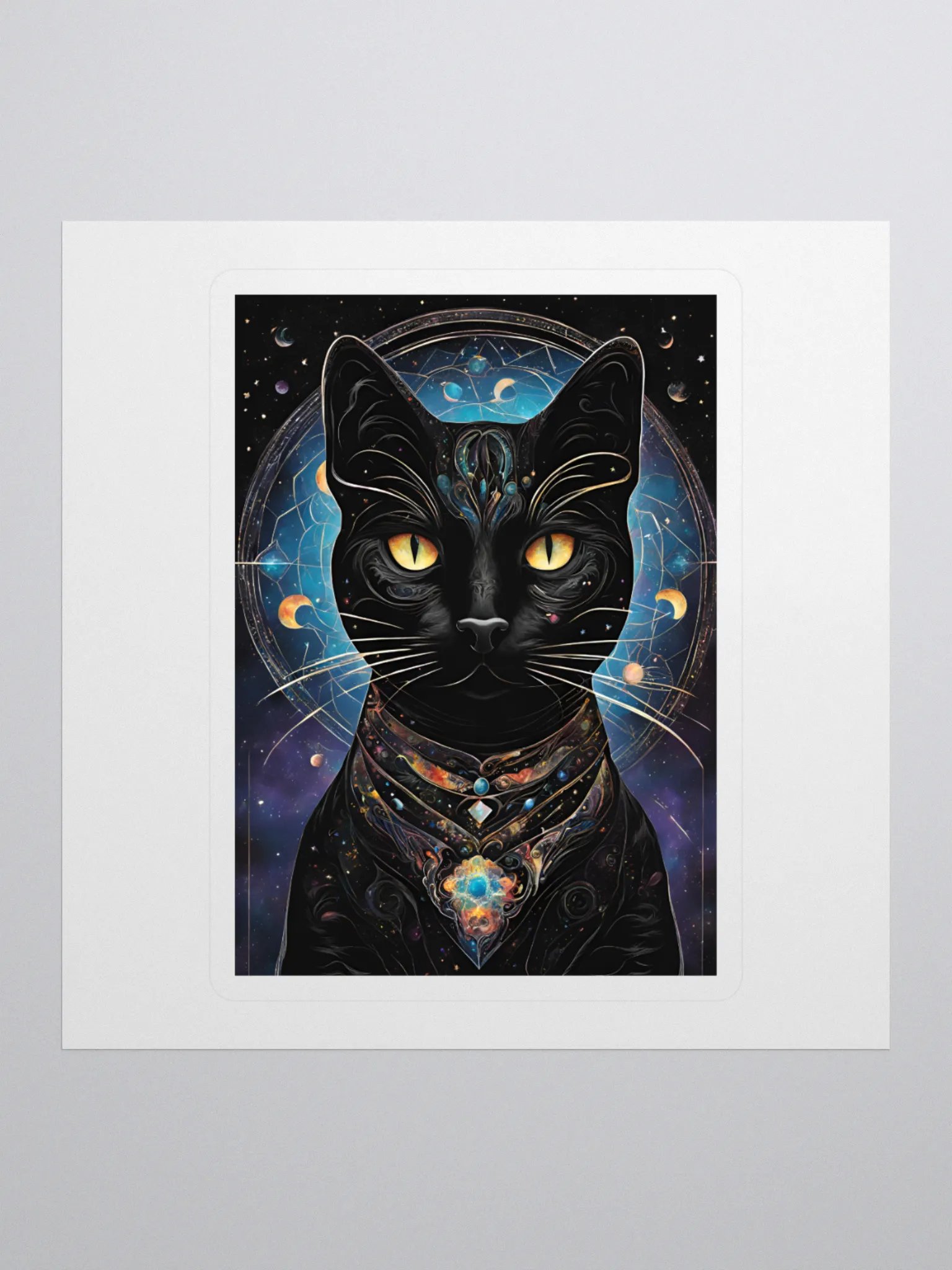 Cosmic Cat Fantasy Kiss Cut Stickers product image (1)