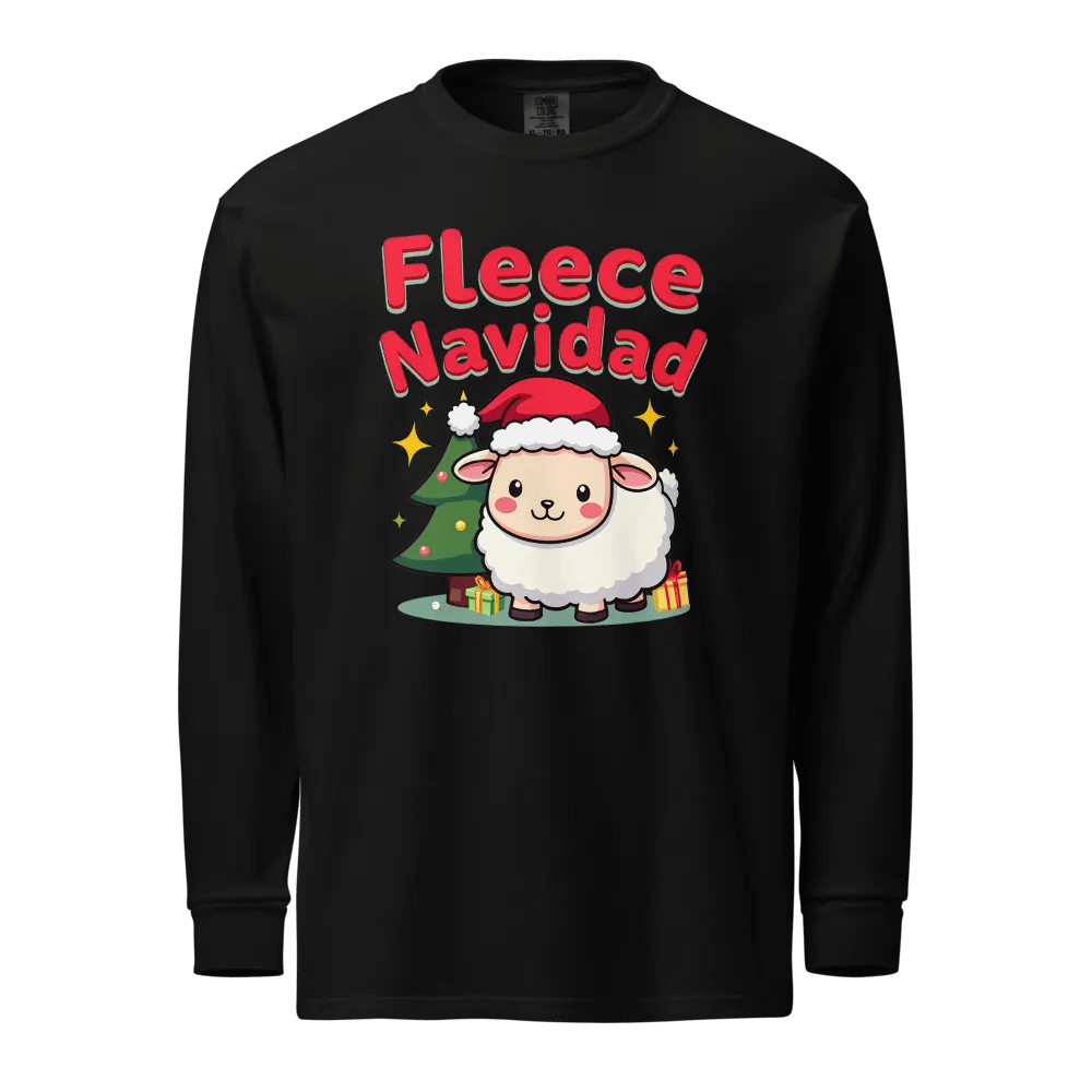 Fleece Navidad Cartoon Sheep Long Sleeve Shirt product image (1)