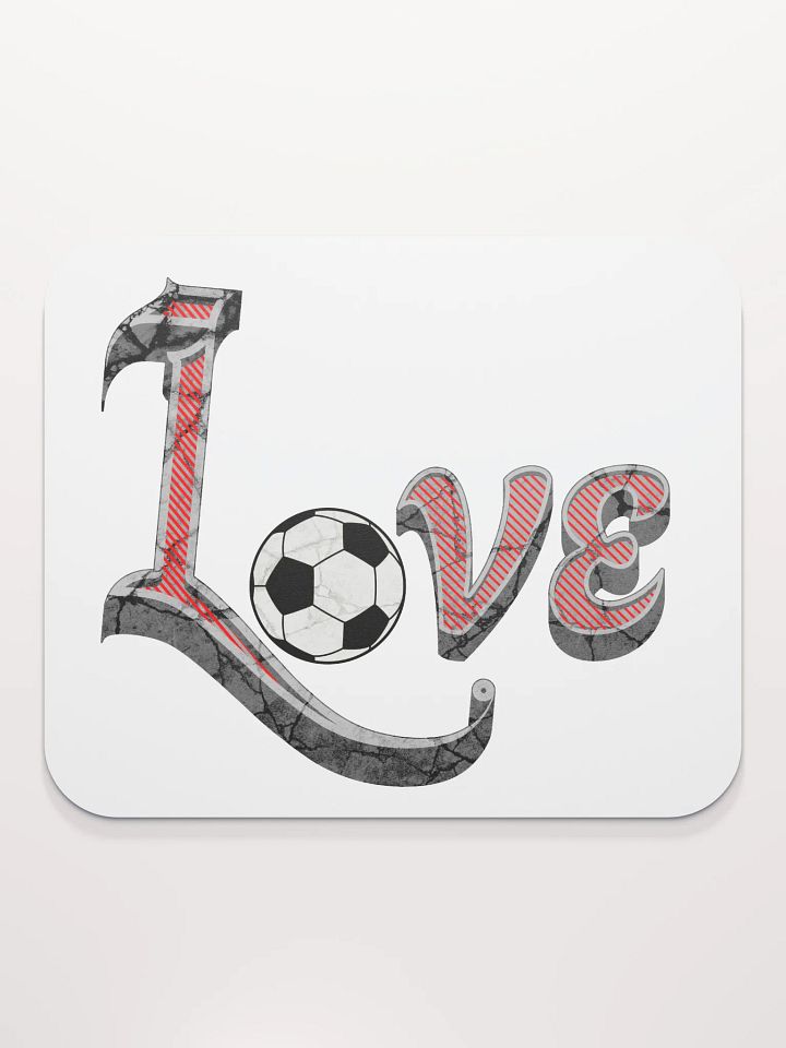 Love Soccer Grunge Mouse Pad product image (1)