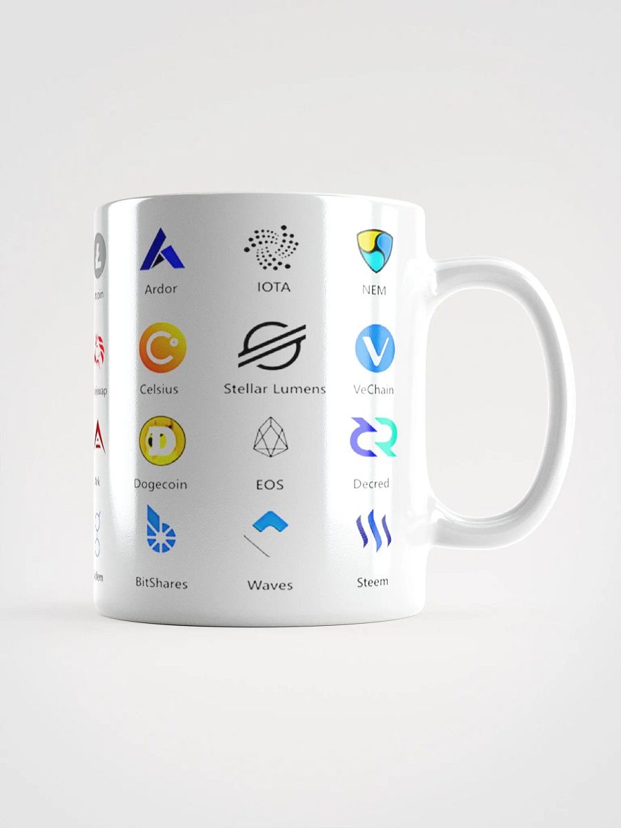 Cryptocurrency Logos Mug, Top Ranking Crypto Symbols Coffee Mug product image (1)