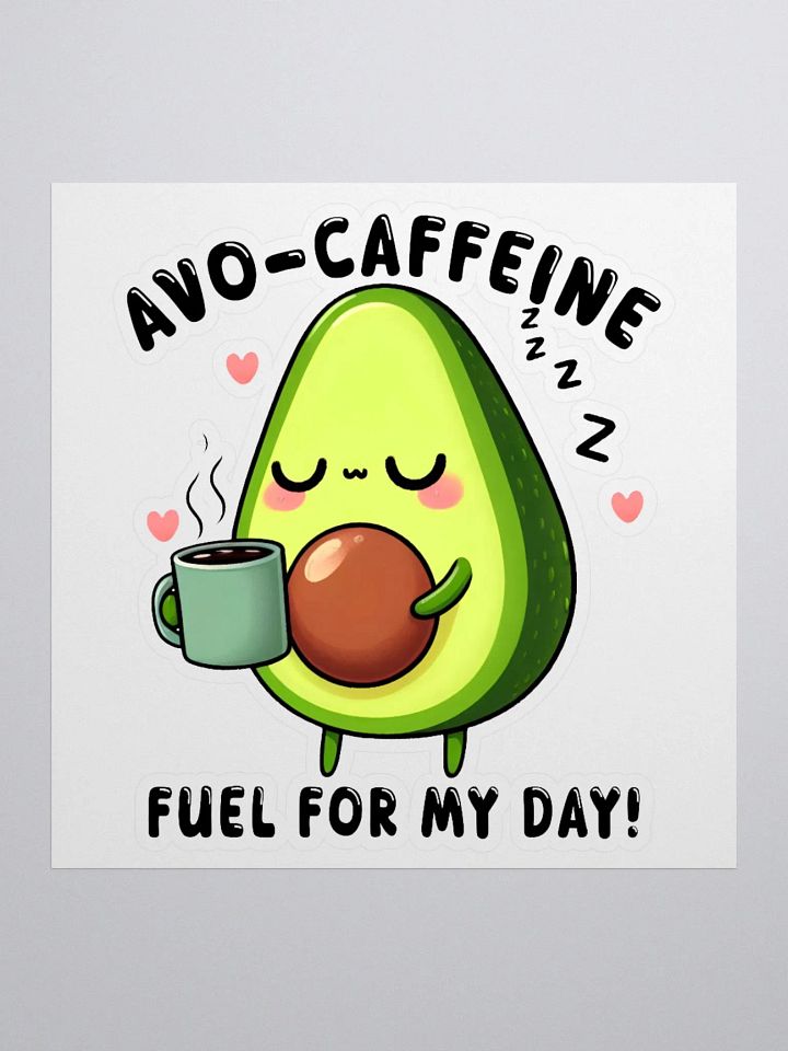 Caffeinated Avocado Kiss Cut Stickers product image (2)