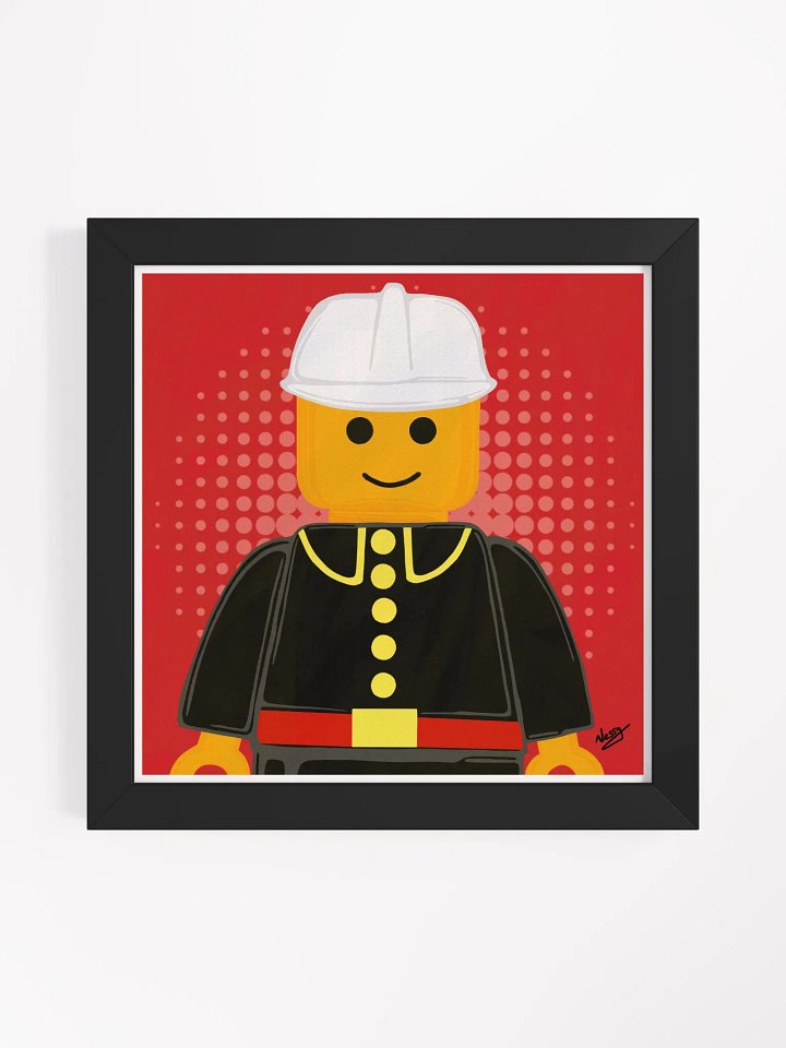 LEGO PEOPLE - Mr Fireman (Framed Matte Print) product image (1)