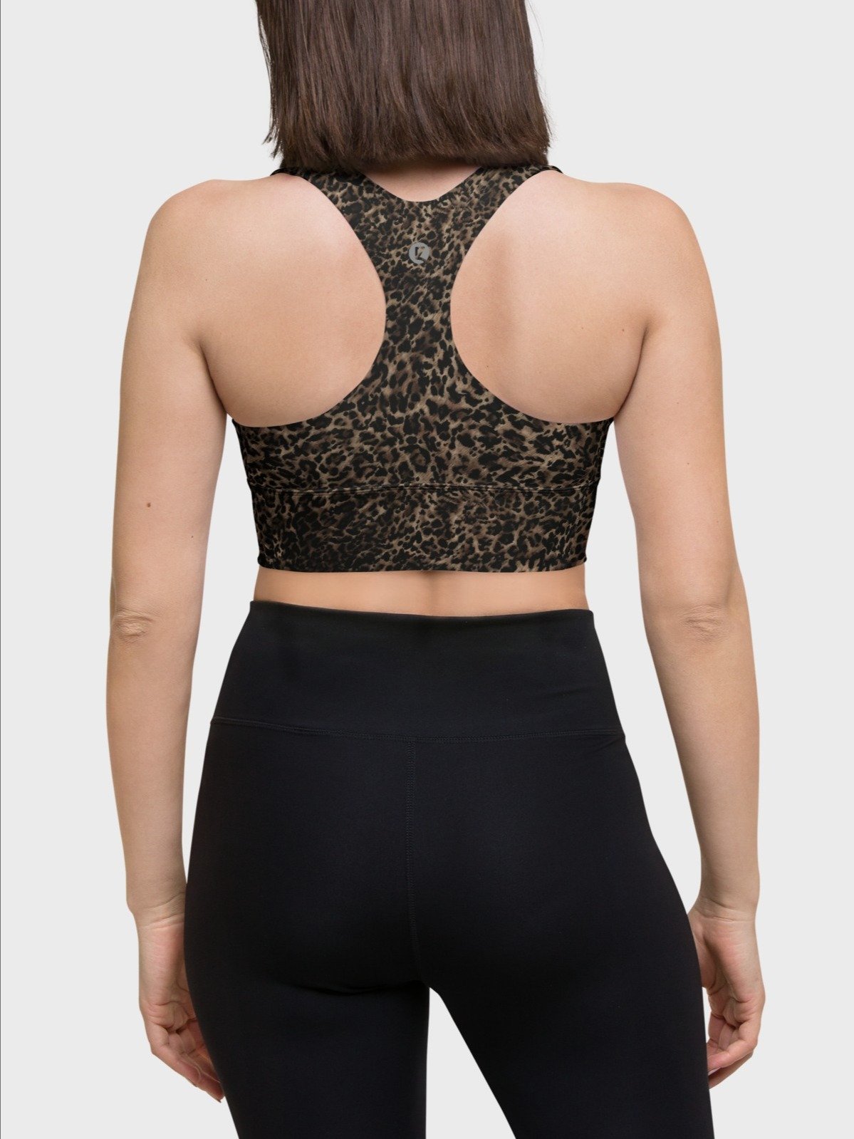High-Impact Bra "Chic Dark Brown Leopard" Printed product image (3)