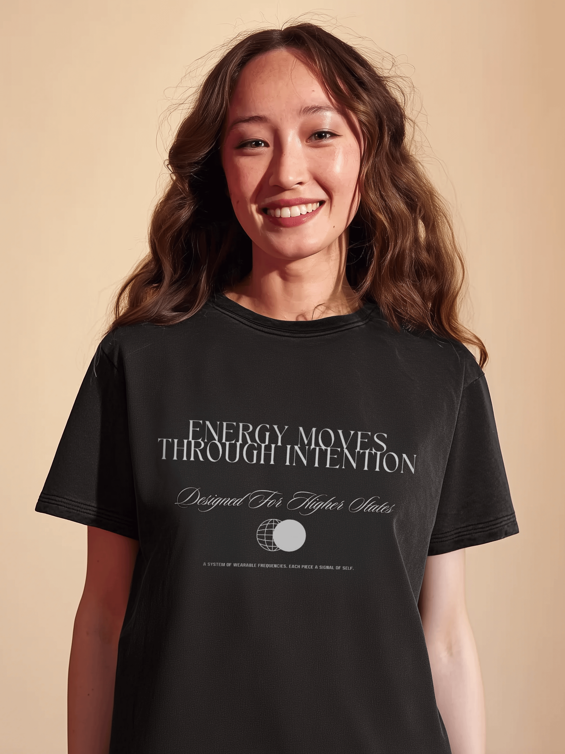 Energy Moves Through Intention Tee – Black Signal / Capsule 01 product image (6)