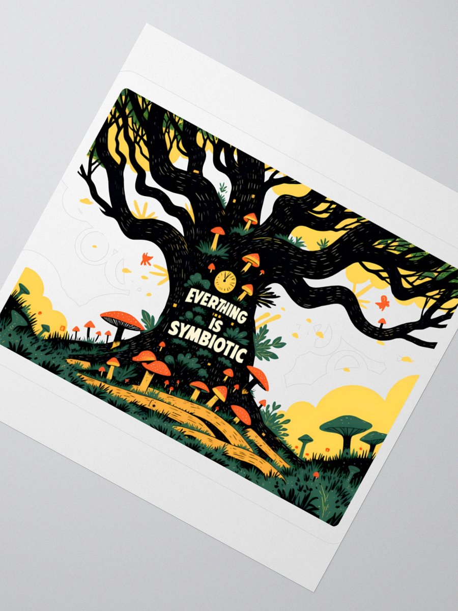 Symbiotic Nature - Tree & Mushroom Ecosystem Kiss Cut Stickers product image (4)