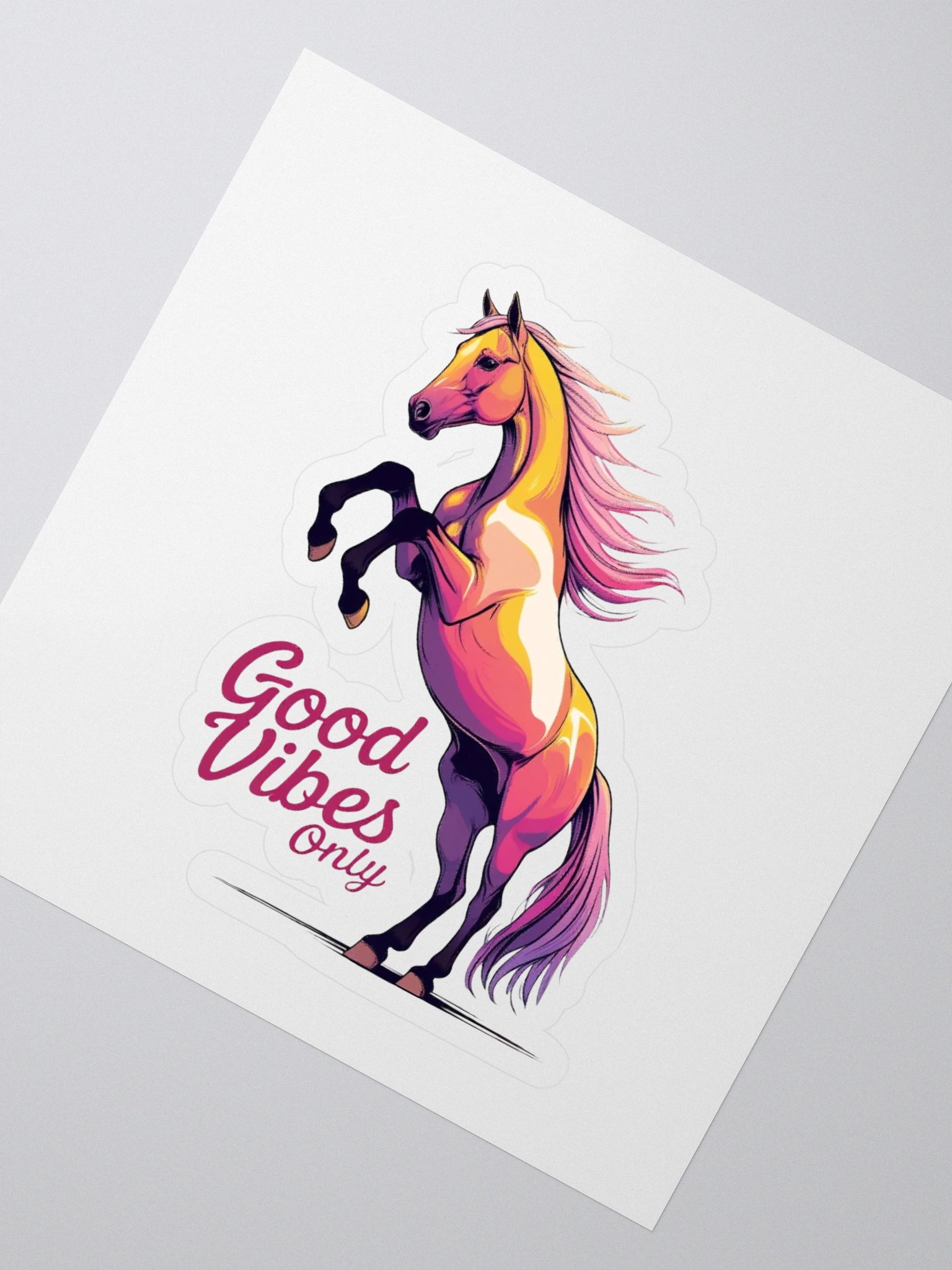 Good Vibes Only Equestrian Kiss Cut Sticker product image (2)