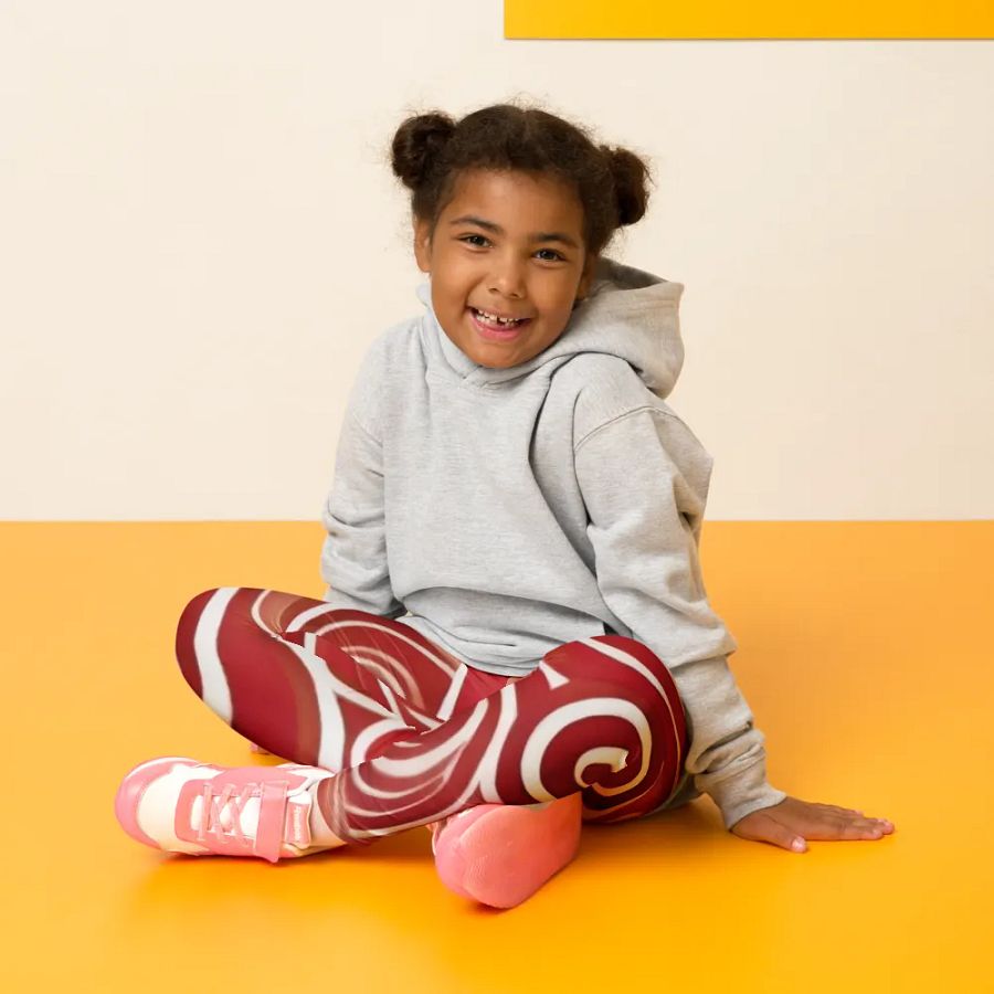 Funky Cherry Swirls Liquid Tie-Dye Kid's and Toddler's Leggings product image (10)