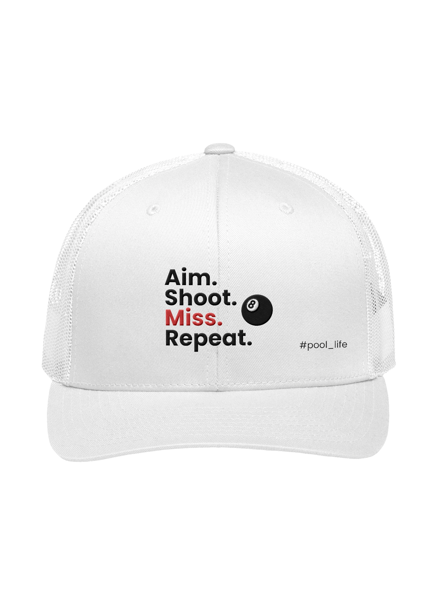 8-Ball Pool Life Cap (Trucker - White) product image (1)
