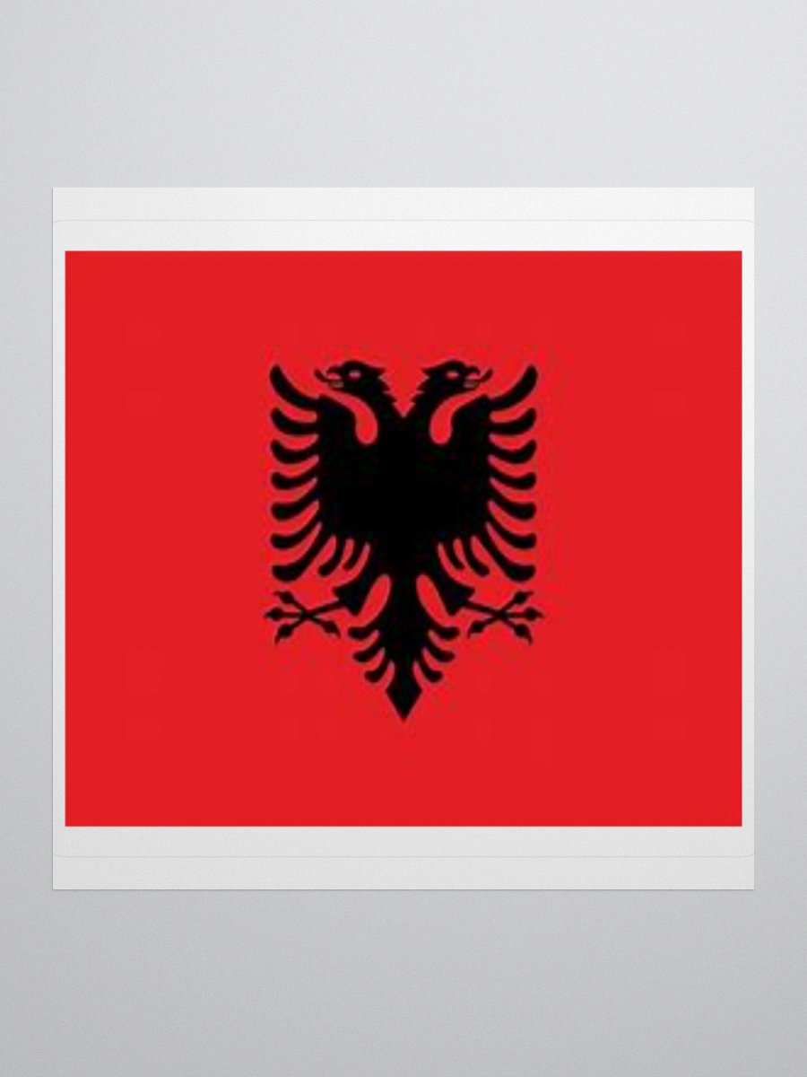 Exclusive Albania Flag Kiss-Cut Stickers - High-Quality Vinyl, Multiple Sizes product image (2)